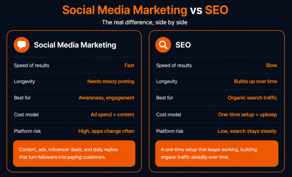 Social Media Marketing vs SEO