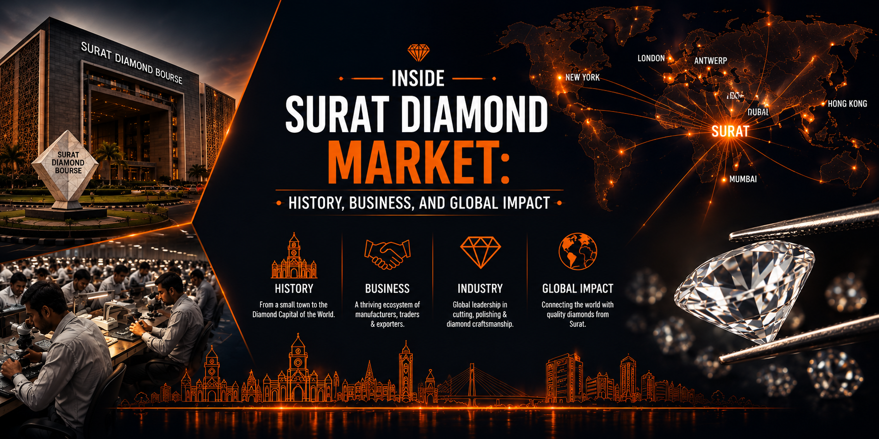 Inside Surat Diamond Market: History, Business, and Global Impact